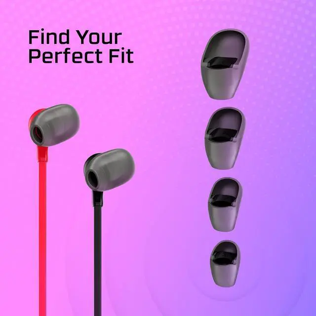 Alt view image 5 of 7 - HyperX Cloud Earbuds II  14mm Drivers, Four Eartips, Hard-Shell Carrying Case, Low-Profile 90° Plug, 3.5mm Plug, Built-in Microphone, Multi-Function Button, PC, Mobile, Nintendo Switch  Black