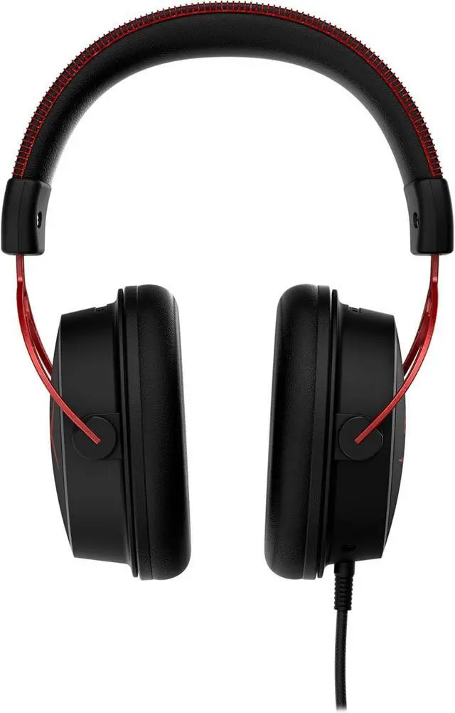 Alt view image 3 of 7 - HyperX Cloud Alpha Gaming Headset Headphone Wired Detachable Noise Cancelling Microphone Dual Chamber Drivers Memory Foam Over-ear Soft Leatherette for PC Xbox Nintendo Switch PS4 Black Red
