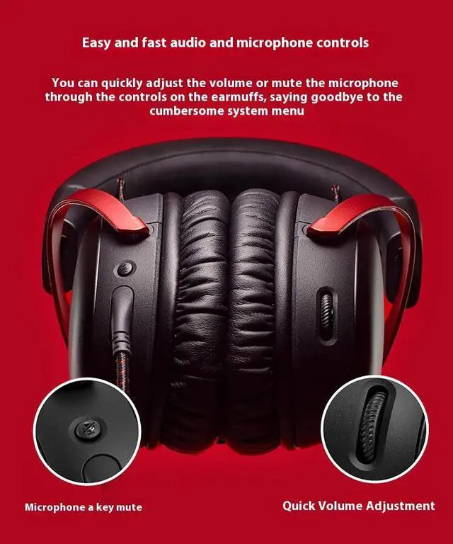 Alt view image 4 of 7 - HyperX Cloud III  Wired Gaming Headset, PC, PS5, Xbox Series X|S, Angled 53mm Drivers, DTS Spatial Audio, Memory Foam, Durable Frame, Ultra-Clear 10mm Mic, USB-C, USB-A, 3.5mm  Black/Red