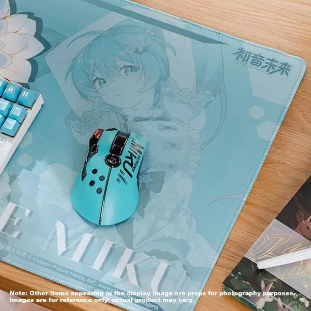 Alt view image 7 of 7 - MIKU Hatsune Miku 39 Theme Flower Whisper Extra-Large Desk Mat, 700mm x 400mm x 3mm, Natural Rubber, Non-Slip Bottom, Knitted Hemmed Edges, Durable, Fade-Resistant, Suitable for Gaming and Office Use