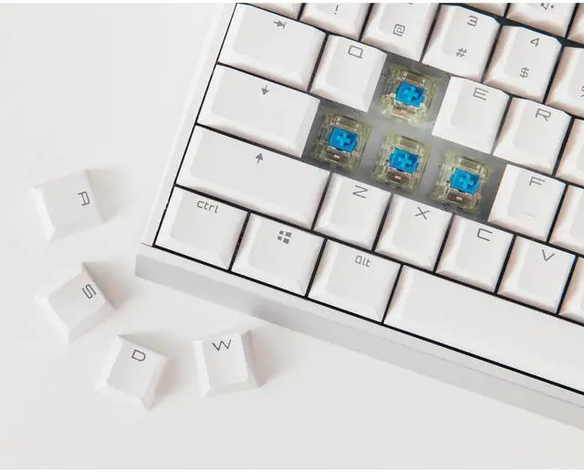 Alt view image 5 of 6 - CHERRY MX3.0S Wireless Tri Mode RGB White - Tea Switch 108 Keys Mechanical Keyboard, 2.4Ghz Wireless/Bluetooth/Wired, Anodized Aluminum Lump, Suitable for Gaming, Office