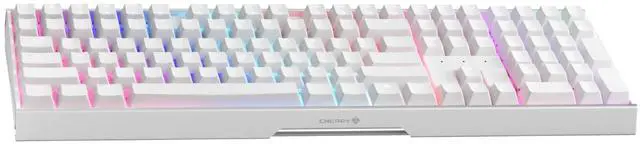 Alt view image 4 of 6 - CHERRY MX3.0S Wireless Tri Mode RGB White - Green Switch 108 Keys Mechanical Keyboard, 2.4Ghz Wireless/Bluetooth/Wired, Anodized Aluminum Lump, Suitable for Gaming, Office