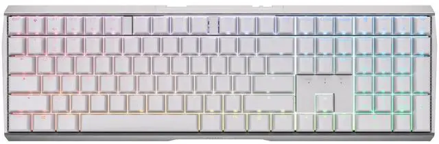 Main image of CHERRY MX3.0S Wireless Tri Mode RGB White - Green Switch 108 Keys Mechanical Keyboard, 2.4Ghz Wireless/Bluetooth/Wired, Anodized Aluminum Lump, Suitable for Gaming, Office