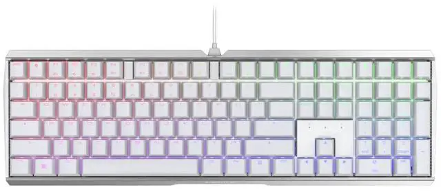 Main image of CHERRY MX3.0S Wired RGB White - Tea Switch 108 Keys Mechanical Keyboard, Aluminum Alloy Case, 16 Million Colors Backlight, Suitable for Gaming, Office, System Support Windows10/8/7/Vista/XP