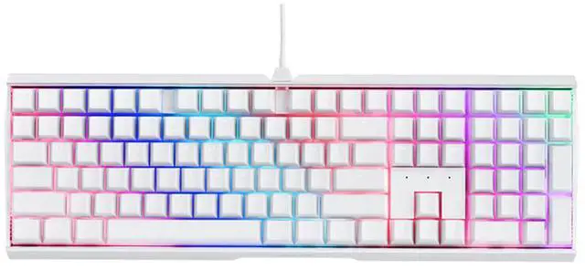 Alt view image 6 of 6 - CHERRY MX3.0S Wired RGB White - Green Switch 108 Keys Mechanical Keyboard, Aluminum Alloy Case, 16 Million Colors Backlight, Suitable for Gaming, Office, System Support Windows10/8/7/Vista/XP