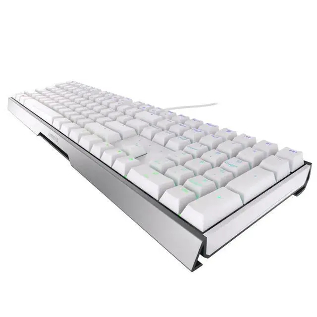 Alt view image 2 of 6 - CHERRY MX3.0S Wired RGB White - Jade Switch 108 Keys Mechanical Keyboard, Aluminum Alloy Case, 16 Million Colors Backlight, Suitable for Gaming, Office, System Support Windows10/8/7/Vista/XP