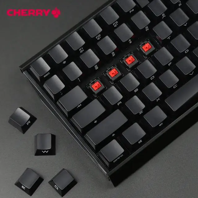 Alt view image 2 of 6 - CHERRY MX3.0S Wired Non Glossy Black - Green Switch 108 Keys Mechanical Keyboard, Aluminum Alloy Case, Separate Keys and Wires, Suitable for Gaming, Office, System Support Windows10/8/7/Vista/XP