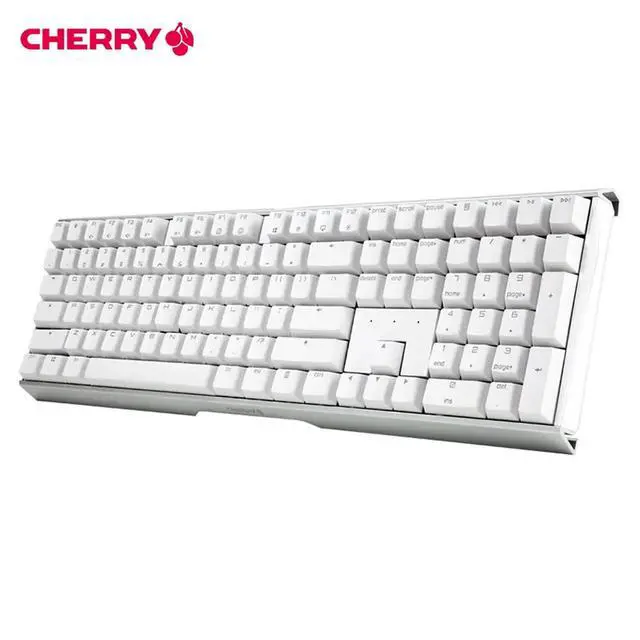 Alt view image 6 of 6 - CHERRY MX3.0S Wired Non Glossy White - Tea Switch 108 Keys Mechanical Keyboard, Aluminum Alloy Case, Separate Keys and Wires, Suitable for Gaming, Office, System Support Windows10/8/7/Vista/XP