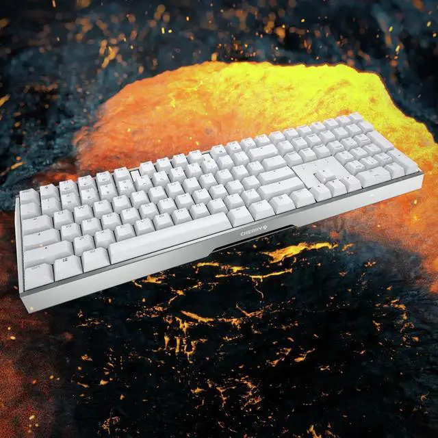 Alt view image 4 of 6 - CHERRY MX3.0S Wired Non Glossy White - Tea Switch 108 Keys Mechanical Keyboard, Aluminum Alloy Case, Separate Keys and Wires, Suitable for Gaming, Office, System Support Windows10/8/7/Vista/XP