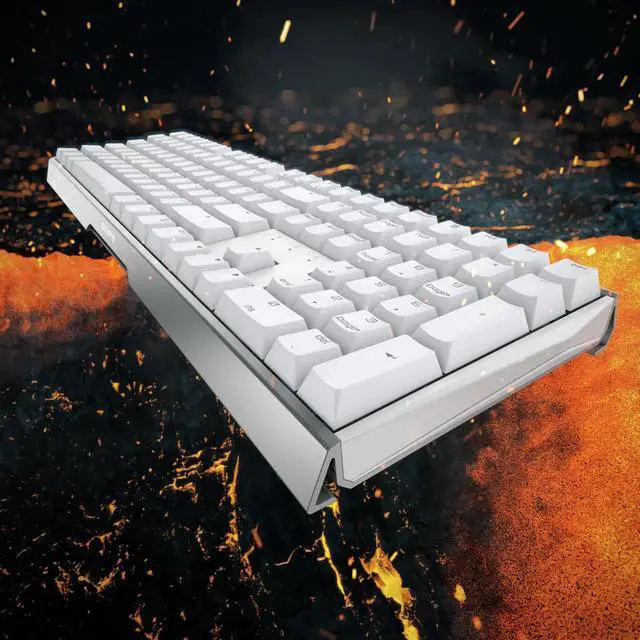 Alt view image 5 of 6 - CHERRY MX3.0S Wired Non Glossy White - Tea Switch 108 Keys Mechanical Keyboard, Aluminum Alloy Case, Separate Keys and Wires, Suitable for Gaming, Office, System Support Windows10/8/7/Vista/XP