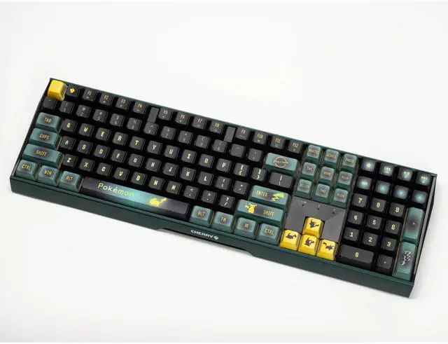 Alt view image 2 of 6 - CHERRY MX3.0S RGB - Red Switch Pikachu 109 Keys Mechanical Keyboard, 2.4G Wireless/Wired/Bluetooth, PBT Keycaps, 16 Million Colors Backlight, N-Key Rollover for Gaming& Office, Support WIN 10/11/ XP