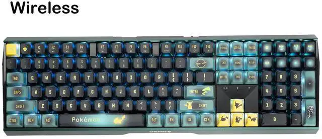 Main image of CHERRY MX3.0S RGB - Red Switch Pikachu 109 Keys Mechanical Keyboard, 2.4G Wireless/Wired/Bluetooth, PBT Keycaps, 16 Million Colors Backlight, N-Key Rollover for Gaming& Office, Support WIN 10/11/ XP