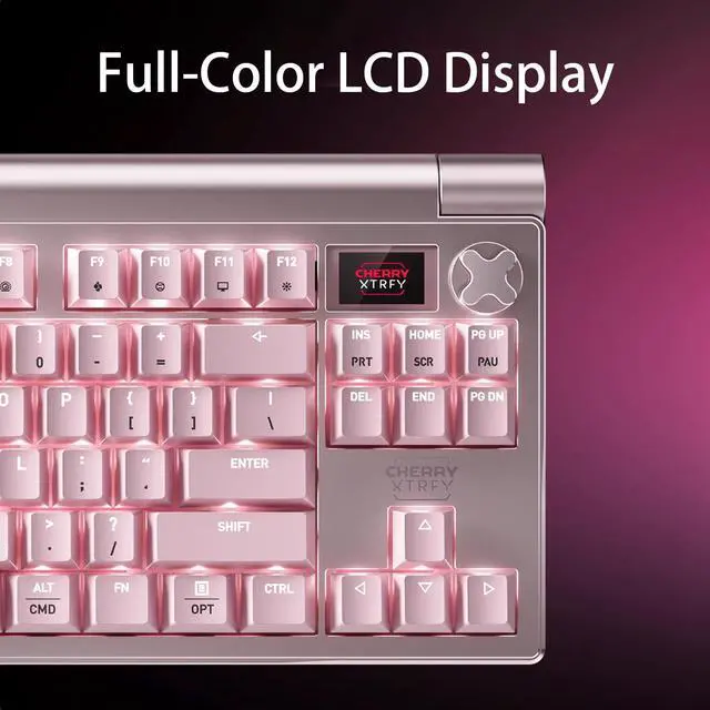 Alt view image 5 of 7 - CHERRY MX8.3 Wireless Tri-Mode Gaming Keyboard (With military case), Alloy chassis, RGB, 6-layer noise reduction, 8K polling rate, Full hot-swappable keys, Supports MAC/WIN, Pink Petal Switch