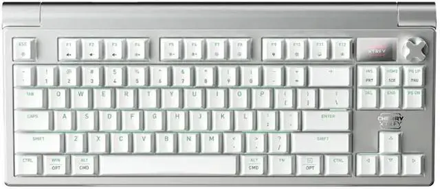 Main image of CHERRY MX8.3 Wireless Tri-Mode Gaming Keyboard (With military case), Alloy chassis, RGB, 6-layer noise reduction, 8K polling rate, Full hot-swappable keys, Supports MAC/WIN, Silver Aurora Switch