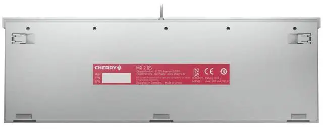 Alt view image 3 of 3 - CHERRY MX 2.0S Wired Mechanical Keyboard, 109-key Full-Size Layout, Full Anti-Ghosting, Ideal for Gaming and Office Use, Compatible with Windows 10/8/7/Vista/XP, No RGB, White Red Switch