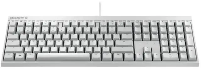 Main image of CHERRY MX 2.0S Wired Mechanical Keyboard, 109-key Full-Size Layout, Full Anti-Ghosting, Ideal for Gaming and Office Use, Compatible with Windows 10/8/7/Vista/XP, No RGB, White Tea Switch