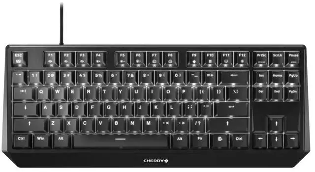 Main image of CHERRY MX 1.0 TKL Wired Mechanical Keyboard, 87 Keys, Full Anti-Ghosting, Ideal for Gaming and Office Use, White Backlight - Black Black Switch