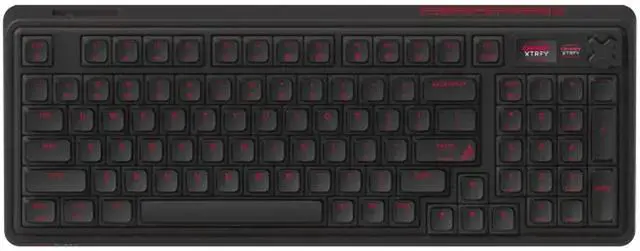 Alt view image 3 of 7 - CHERRY XTRFY PIXIU98 Wireless Tri-Mode Mechanical Keyboard, Frosted Transparent PBT Keycaps, 8 kHz Polling Rate, 0.3 ms Low Latency, 5-Layer Silencing & Shock Absorption, Flame Red, Black Tea Switch