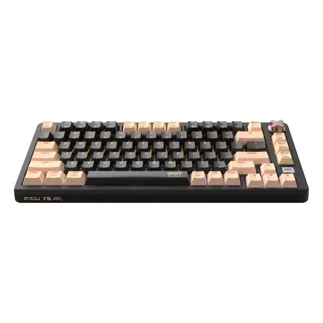 Alt view image 7 of 7 - CHERRY PIXIU75 Tri-Mode Wireless Mechanical Keyboard, 1ms low latency, gasket-switch design, ideal for Gaming and Office, Support WIN/MAC, RGB, Black Red Switch