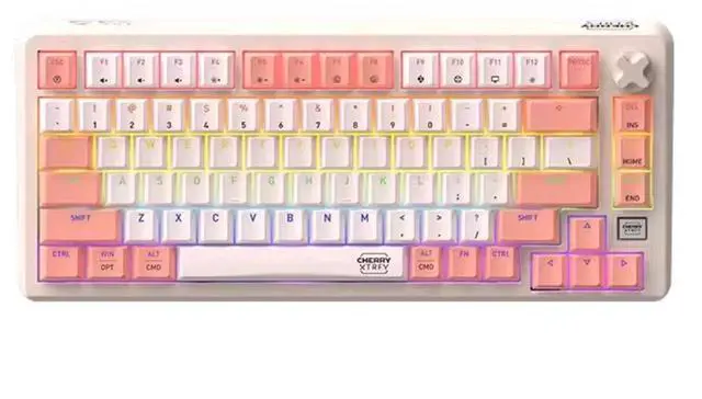 Main image of CHERRY PIXIU75 Tri-Mode Wireless Mechanical Keyboard, 1ms low latency, gasket-switch design, ideal for Gaming and Office, Support WIN/MAC, RGB, White Tea Switch