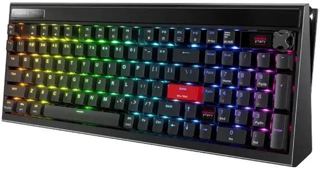 Alt view image 3 of 4 - CHERRY PIXIU99 Wireless Mechanical Keyboard, 8K Polling Rate, Top-tier Nordic Chip, DSS Dual Suspension, Customizable Typing Sounds, RGB, For Gaming /Office, Support Mac and Win, Black, Tea Switch