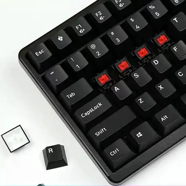 Alt view image 5 of 5 - CHERRY G80-3000S TKL Wired Mechanical Keyboard, 88 keys, No RGB, PBT/ABS keycaps, Full N-key rollover, Ideal for Gaming/Office Use, Compatible with Windows 10/8/7/Vista/XP, Black, Red Switch