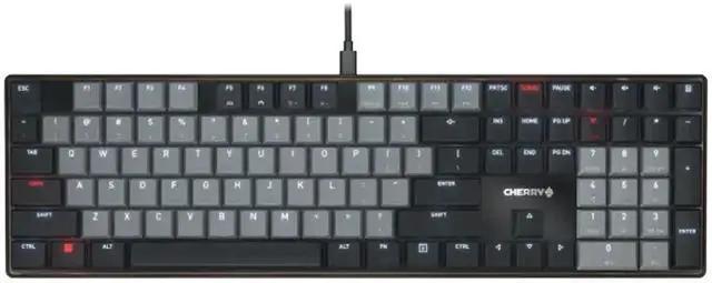 Alt view image 2 of 7 - CHERRY KC500 MXLP Wired Mechanical keyboard, 108 keys, 10 Adjustable White Backlight, Full key no punch, translucent PBT keycaps, compatible with Windows, For Office, Black Low-Red Switch
