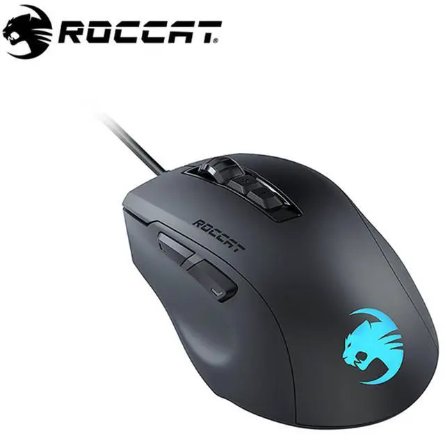 Alt view image 3 of 7 - ROCCAT KONE PURE V2 iCafe Wired Mouse, 8500 DPI high-performance sensor, 66g lightweight design, 50 million clicks lifespan, RGB lighting, Black