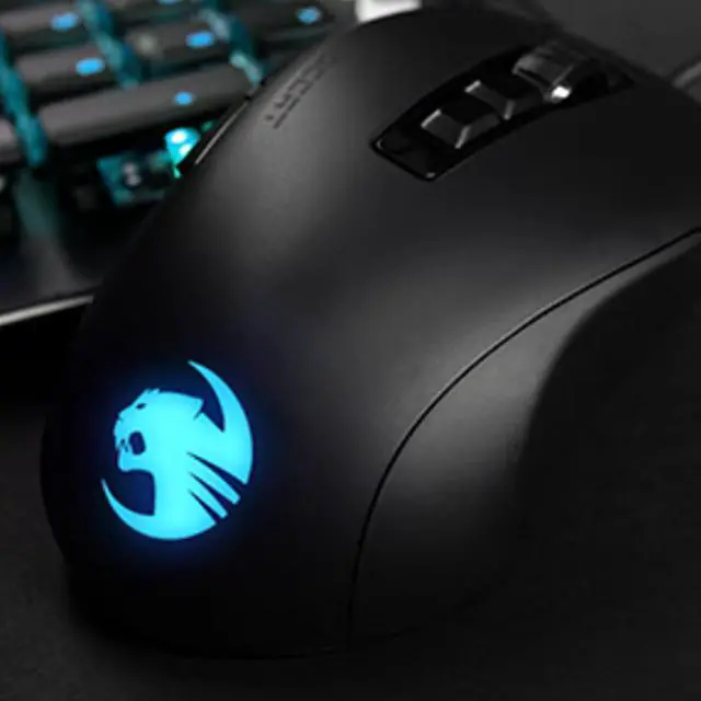 Alt view image 6 of 7 - ROCCAT KONE PURE V2 iCafe Wired Mouse, 8500 DPI high-performance sensor, 66g lightweight design, 50 million clicks lifespan, RGB lighting, Black