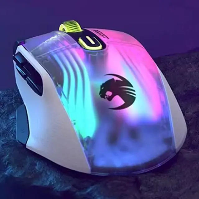 Alt view image 6 of 7 - ROCCAT KONE XP AIR Wired Gaming Mouse, 19000 DPI resolution, 3D RGB lighting, 15 programmable buttons, 100 million click lifespan, 1.8m extra-long cable, compatible with Windows systems, White