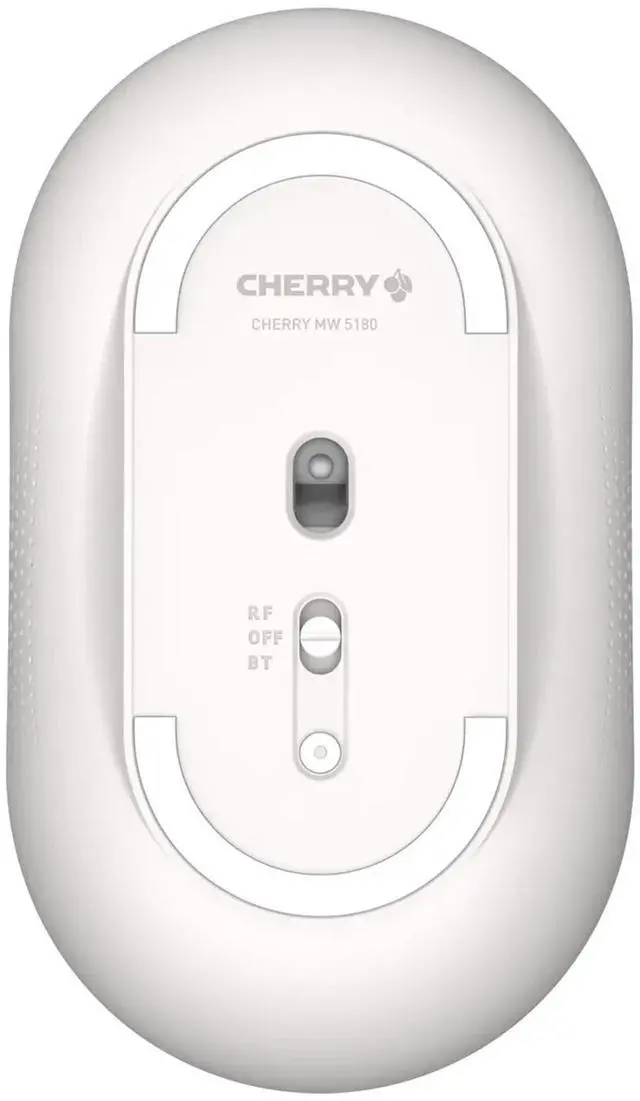 Alt view image 3 of 7 - CHERRY MW5180 Dual-Mode Wireless Mouse, 300-day battery life, compact and portable, quiet operation, high-precision sensor, magnetic cover, compatible with Windows, White