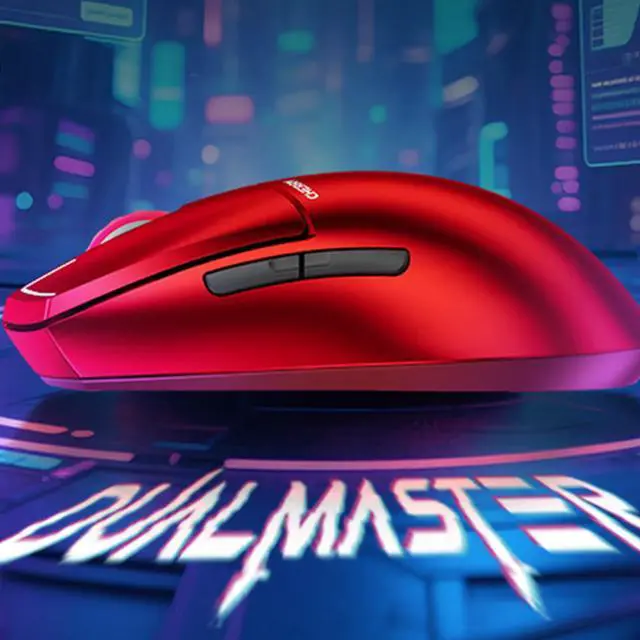 Alt view image 4 of 6 - CHERRY MW5500 Tri-Mode Wireless Mouse, 3950 flagship-grade sensor, 8000 Hz polling rate, 460-hour battery life, 80 million click lifespan, compatible with multiple operating systems, Red