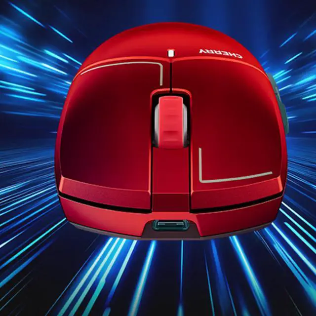 Alt view image 6 of 6 - CHERRY MW5500 Tri-Mode Wireless Mouse, 3950 flagship-grade sensor, 8000 Hz polling rate, 460-hour battery life, 80 million click lifespan, compatible with multiple operating systems, Red