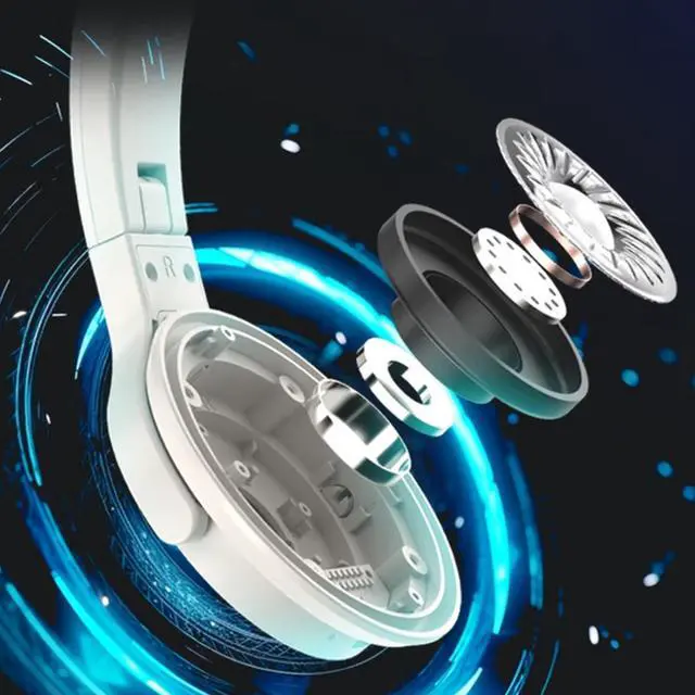 Alt view image 7 of 7 - CHERRY HW 2.2 Tri-Mode Wireless Gaming Headphones, Virtual 7.1 Surround Sound, -30dB Ambient Noise Cancellation, 48-Hour Battery Life, Multi-Device Compatibility, White