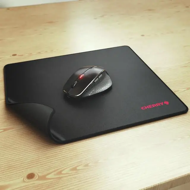 Alt view image 2 of 7 - CHERRY (Textured) Mouse Pad, 4mm Thick, Fully Edged Design, Fits the Desk Surface Without Curling, Natural Rubber Non-Slip Bottom, 290 x 225 x 4mm