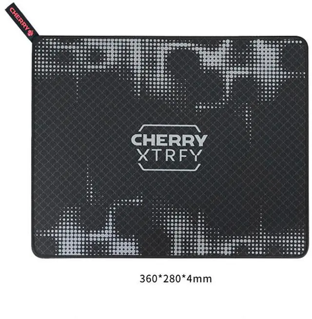Main image of CHERRY (Ultra-Fine Texture) Mouse Pad, 4mm Thick, Fully Edged Design, Fits the Desk Surface Without Curling, Natural Rubber Non-Slip Bottom, 360x280x4mm