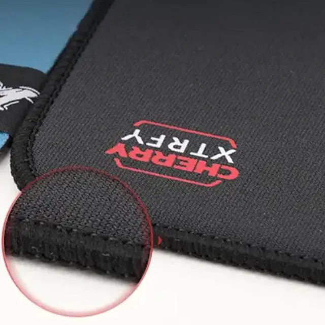 Alt view image 5 of 7 - CHERRY XTRFY ACE Gaming Mouse Pad, 4mm Thick, Double-Weave Fabric, Durable and Elegant Overlock Stitching, Specially Formulated Non-Slip Rubber Base, Breathable and Sweat-Resistant, 490 x 420 x 4mm