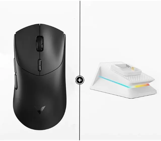 Main image of RAPOO VT7+P5 Plus Chroma Charging Dock Dual-Mode Wireless Gaming Mouse, 26,000 DPI, PixArt 3398 Ultimate Custom Gaming Engine, Dual 8K Report Rate, 750-Hour Battery Life ,Black