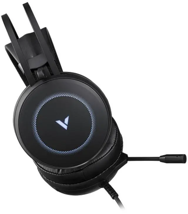 Alt view image 4 of 7 - RAPOO VH160 Wired Gaming Headset, Virtual 7.1 Surround Sound, 50mm Drivers, RGB Breathing Effects, 360° Adjustable Microphone, Black
