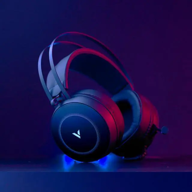Alt view image 7 of 7 - RAPOO VH160 Wired Gaming Headset, Virtual 7.1 Surround Sound, 50mm Drivers, RGB Breathing Effects, 360° Adjustable Microphone, Black