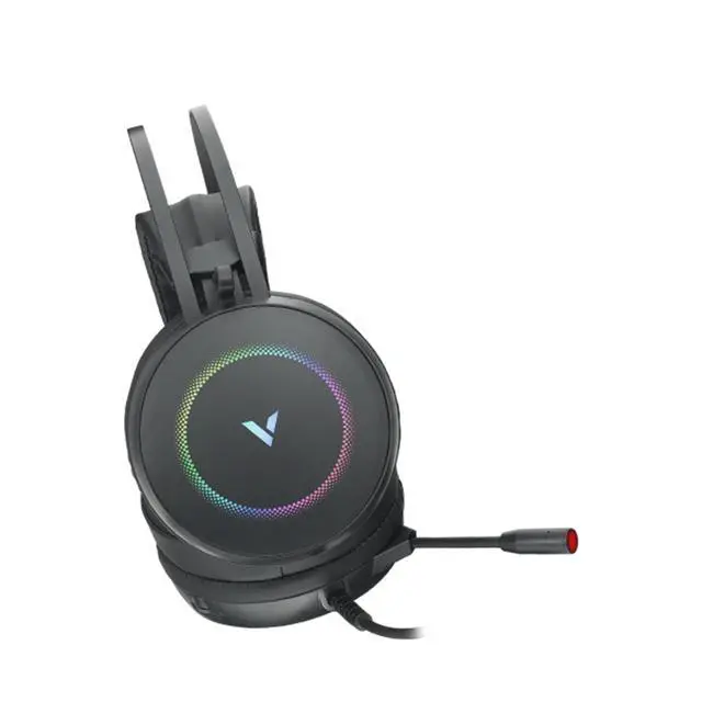 Alt view image 3 of 7 - RAPOO VH160S Wired Gaming Headset, Virtual 7.1 Surround Sound, 50mm Drivers, RGB Backlighting, 360° Adjustable Microphone, Black