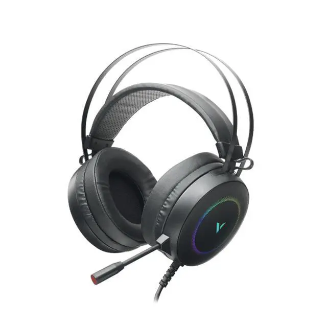 Alt view image 2 of 7 - RAPOO VH160S Wired Gaming Headset, Virtual 7.1 Surround Sound, 50mm Drivers, RGB Backlighting, 360° Adjustable Microphone, Black