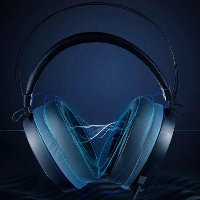 Alt view image 6 of 7 - RAPOO VH160S Wired Gaming Headset, Virtual 7.1 Surround Sound, 50mm Drivers, RGB Backlighting, 360° Adjustable Microphone, Black