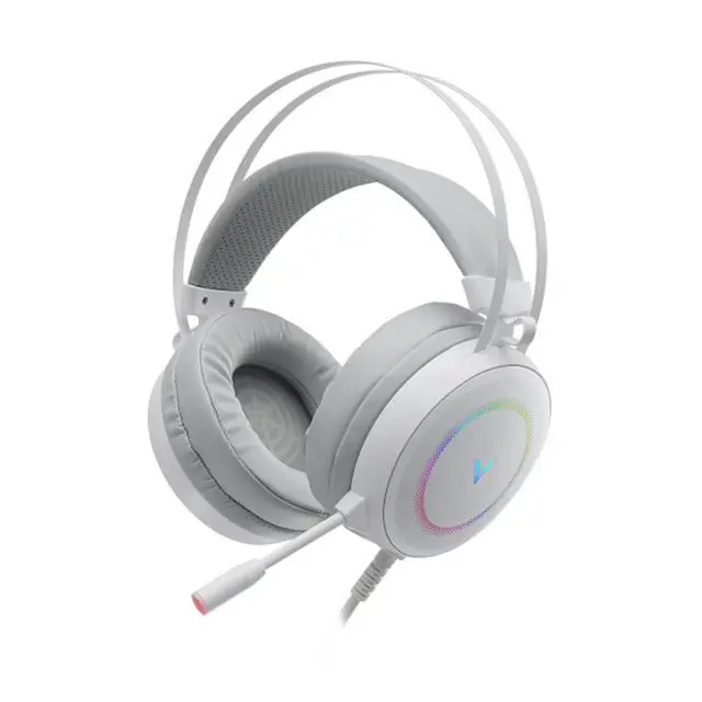 Alt view image 2 of 7 - RAPOO VH160S Wired Gaming Headset, Virtual 7.1 Surround Sound, 50mm Drivers, RGB Backlighting, 360° Adjustable Microphone, White