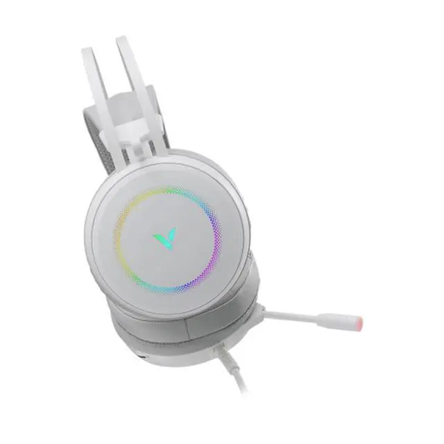 Alt view image 3 of 7 - RAPOO VH160S Wired Gaming Headset, Virtual 7.1 Surround Sound, 50mm Drivers, RGB Backlighting, 360° Adjustable Microphone, White