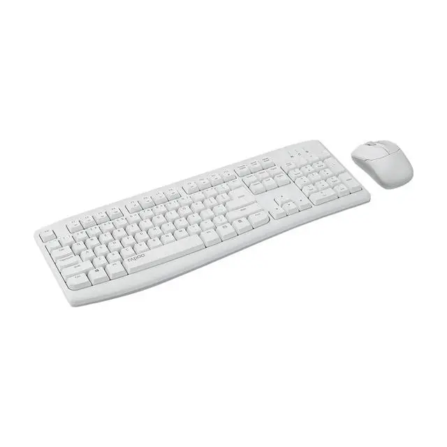 Alt view image 4 of 7 - RAPOO X1800PRO Wireless Keyboard and Mouse Set, 104-key keyboard with 12 multimedia shortcut keys, 1000 DPI mouse, 12-month battery life, Compatible with Windows and Mac systems, White