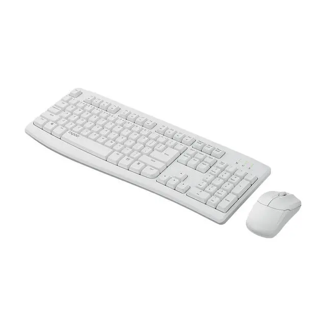 Alt view image 5 of 7 - RAPOO X1800PRO Wireless Keyboard and Mouse Set, 104-key keyboard with 12 multimedia shortcut keys, 1000 DPI mouse, 12-month battery life, Compatible with Windows and Mac systems, White