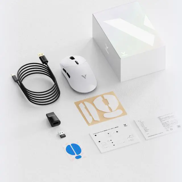 Alt view image 7 of 7 - RAPOO VT2 Max Wireless Dual-Mode Gaming Mouse: 30,000 DPI, PixArt 3950 Ultimate Gaming-Grade Custom Engine, Dual 8K Polling Rate, 750-Hour Ultra-Long Battery Life, 53g Lightweight Design, White