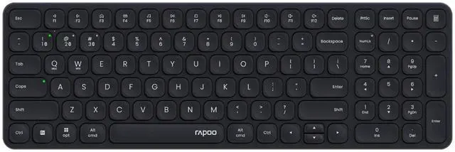 Main image of RAPOO E9300G Wireless Tri-Mode Keyboard, 99 keys, 5 million keystroke lifespan, 12-month battery life, Ideal for office use, Compatible with Windows and Mac systems, Dark Gray
