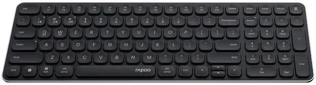Alt view image 2 of 7 - RAPOO E9300G Wireless Tri-Mode Keyboard, 99 keys, 5 million keystroke lifespan, 12-month battery life, Ideal for office use, Compatible with Windows and Mac systems, Dark Gray